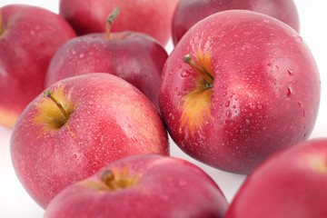Apple in droplets of water