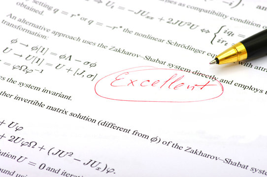 Pen and a mathematical exercise.