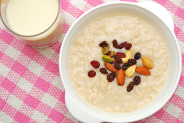 Healthy cereal and soya bean milk