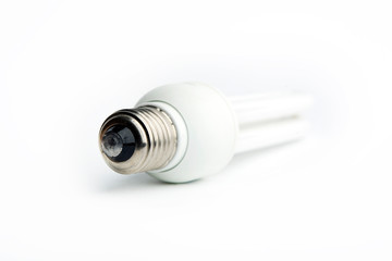 Isolated white fluorescent lamp.