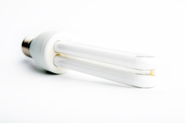 Isolated white fluorescent lamp.