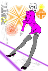 Party background. Template flyer for party