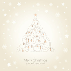 Beautiful Christmas tree illustration