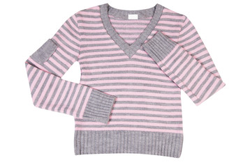 Pink-grey sweater on a white.