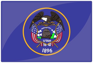 drapeau glassy utah flag