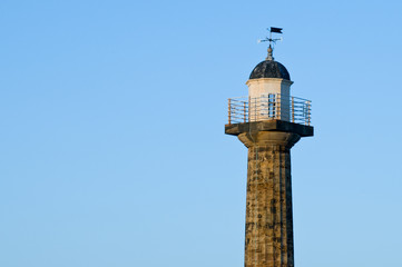 Whitby lighthouse with copy space