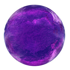 High resolution 3D glass sphere isolated on white