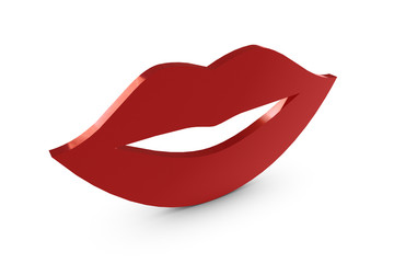 3d rote Lippen