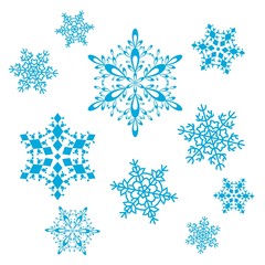 Vector set of snowflakes