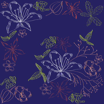 Decorative background with flowers