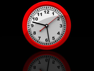 red clock