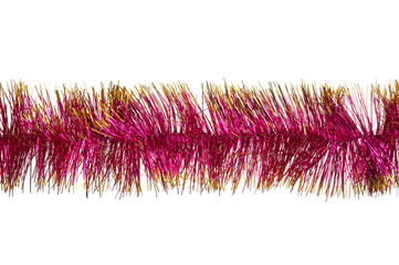 Christmas Decoration garland on the white background