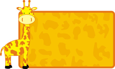 Plakat giraffe background98