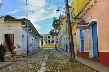 Obraz premium Tropical buildings in Trinidad, cuba