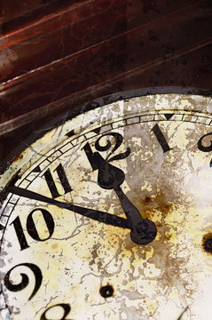 Old cracked clock detail © roxxyphotos