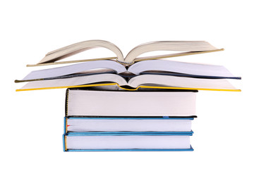 Stack of hardcover books