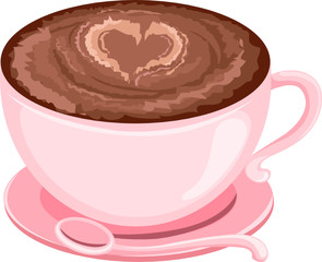 coffee cup with heart