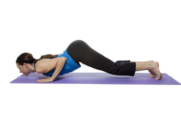 Fototapeta na wymiar Woman in Yoga Position