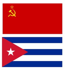 URSS and Cuba, flags
