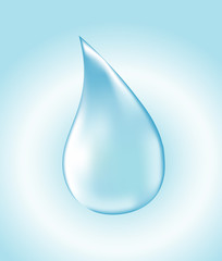 Vector blue water bubble drop