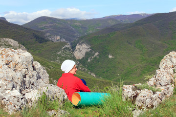 Fototapeta na wymiar Summer Crimea Mountain landscape (Ukraine). Great Crimean Canyon
