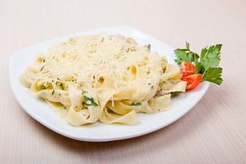 Italian paste on a plate