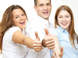 succes - young people giving thumbs up