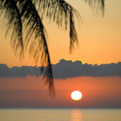 sunset over Caribbean Sea, Maria la Gorda, Cuba