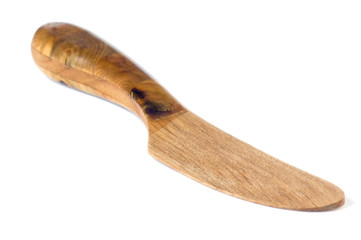 Wooden knife it is isolated on the white