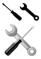 Wrench and screwdriver