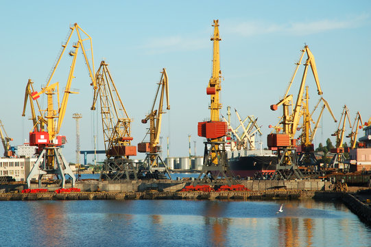 In a sea port