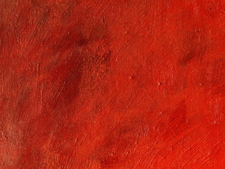 Red textured oil on canvas painting background.