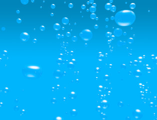 Blue background with bubbles