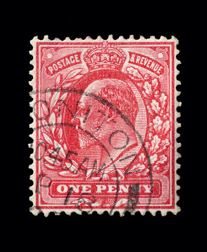 British King Edward VII postage stamp circa 1905
