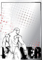 bodybuilding sketching background