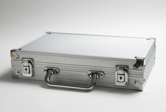 Silver briefcase