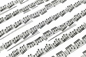 Music notes on paper