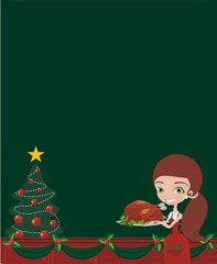 Women cooking xmas dinner