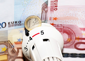 Heizkosten Thermostat mit Geld