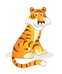 Fototapeta na wymiar Cartoon tiger