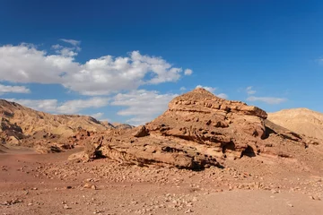 Photo sur Plexiglas moyen-Orient Scenic rocks in stone desert near Eilat in Israel
