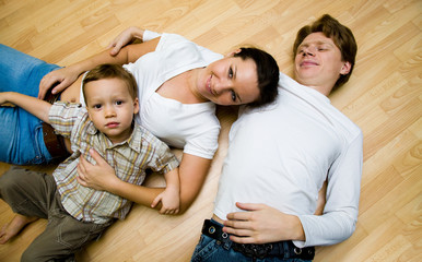 Family on a floor