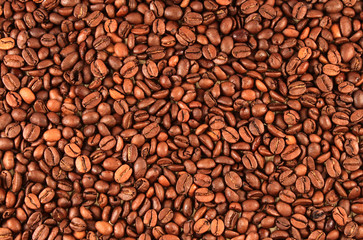 Background with coffee beans.