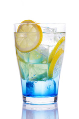 Drink with blue curacao