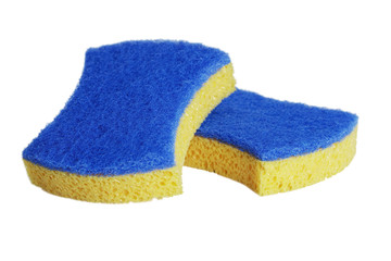 sponge for wash utensil on white background