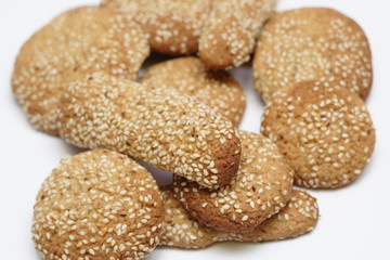 Healthy homemade sesame cookies