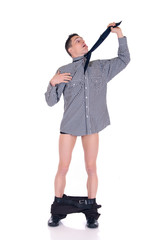 Bankrupt businessman, stripped