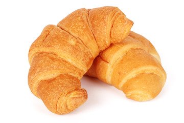 Two fresh croissants