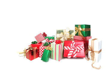 Presents Against a White Background