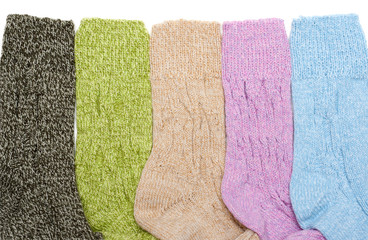 Colour sock put in row